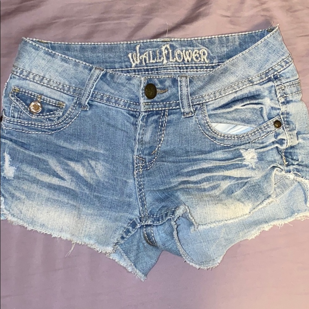 Wallflower denim shorts